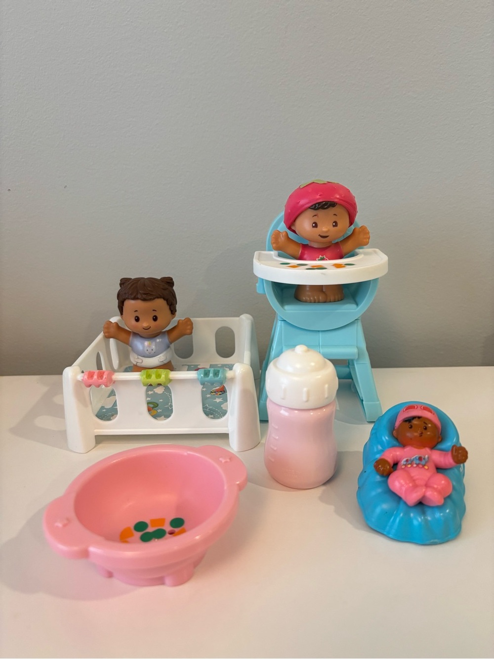Baby Doll Feeding and Playset - Pink & Blue